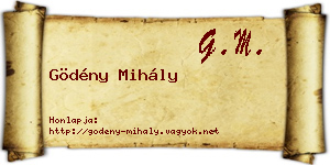 Gödény Mihály névjegykártya