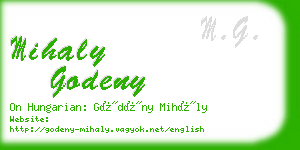 mihaly godeny business card